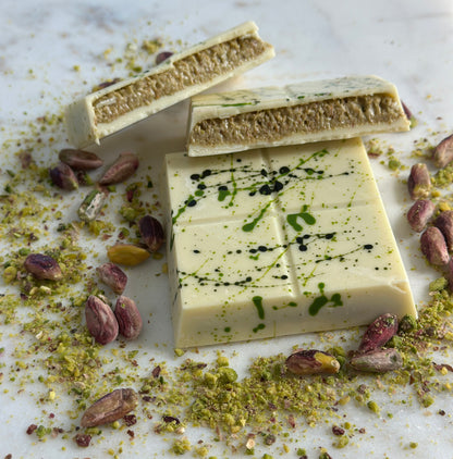 Dubai Collection Chocolate Squares – Milk, Dark, Ruby, White Pistachio Bars, Luxury Gourmet Handmade Chocolate